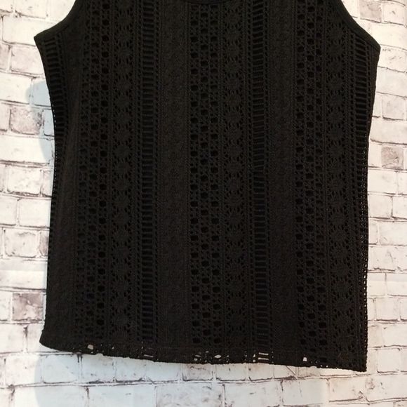 Rafaella Knit Front Tank Black - Picture 3 of 6